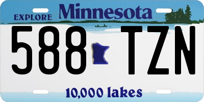 MN license plate 588TZN