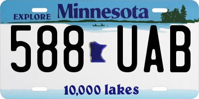 MN license plate 588UAB