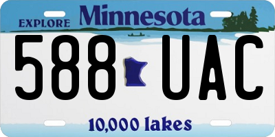 MN license plate 588UAC
