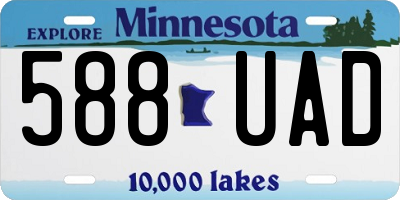 MN license plate 588UAD