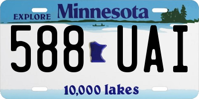 MN license plate 588UAI