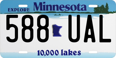MN license plate 588UAL