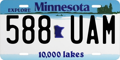 MN license plate 588UAM