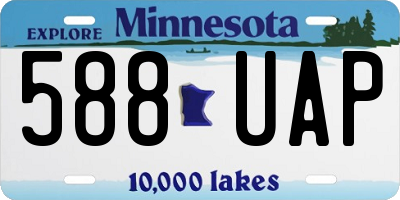 MN license plate 588UAP