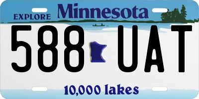 MN license plate 588UAT