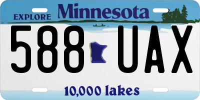 MN license plate 588UAX