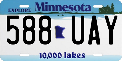 MN license plate 588UAY