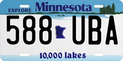 MN license plate 588UBA