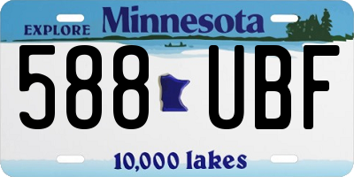 MN license plate 588UBF