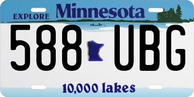MN license plate 588UBG