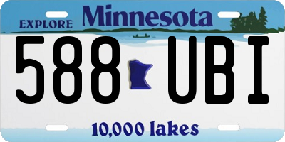 MN license plate 588UBI