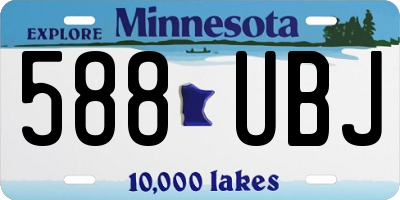 MN license plate 588UBJ