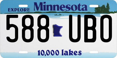 MN license plate 588UBO