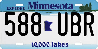 MN license plate 588UBR