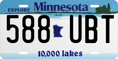 MN license plate 588UBT