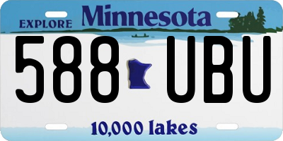 MN license plate 588UBU