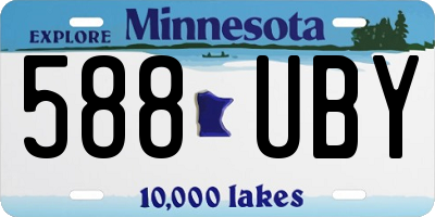 MN license plate 588UBY