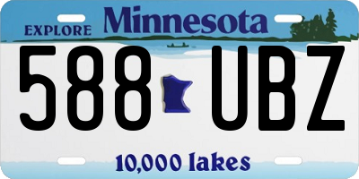 MN license plate 588UBZ