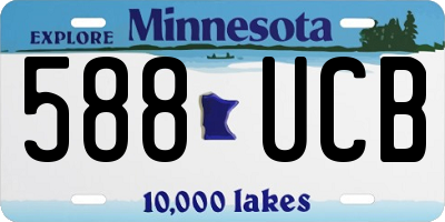 MN license plate 588UCB