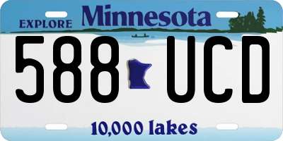 MN license plate 588UCD