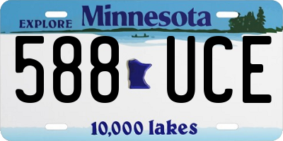 MN license plate 588UCE