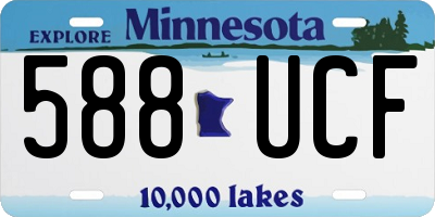 MN license plate 588UCF