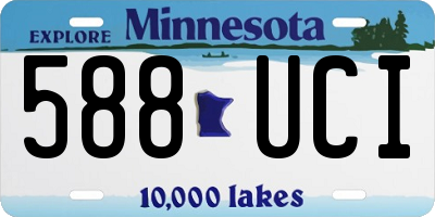 MN license plate 588UCI