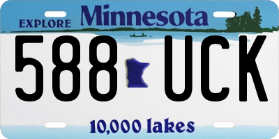 MN license plate 588UCK