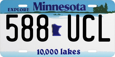MN license plate 588UCL