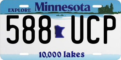 MN license plate 588UCP