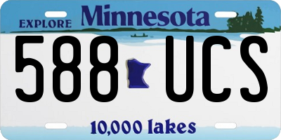 MN license plate 588UCS