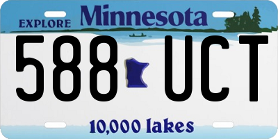 MN license plate 588UCT