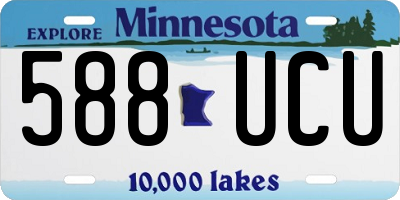 MN license plate 588UCU