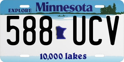 MN license plate 588UCV