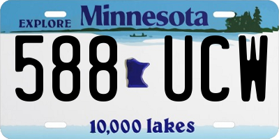 MN license plate 588UCW