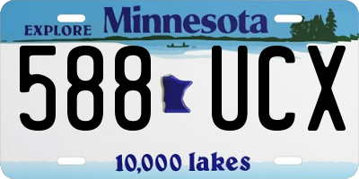 MN license plate 588UCX