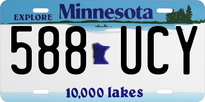 MN license plate 588UCY