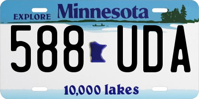 MN license plate 588UDA