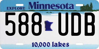 MN license plate 588UDB