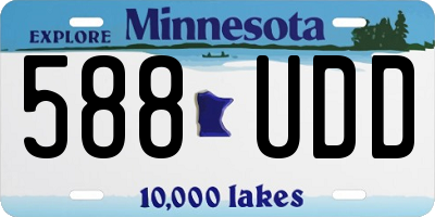 MN license plate 588UDD