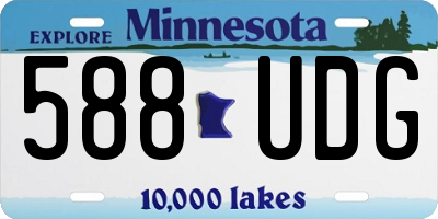 MN license plate 588UDG