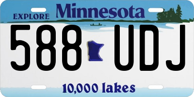 MN license plate 588UDJ