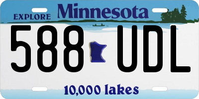 MN license plate 588UDL