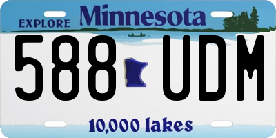 MN license plate 588UDM