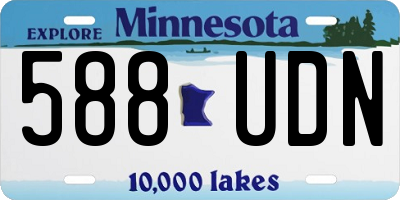 MN license plate 588UDN