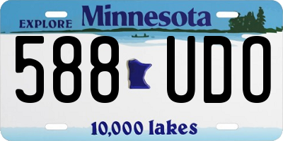 MN license plate 588UDO