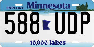 MN license plate 588UDP