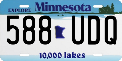 MN license plate 588UDQ