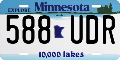 MN license plate 588UDR