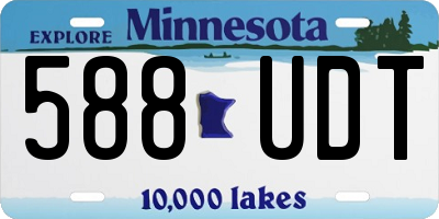 MN license plate 588UDT